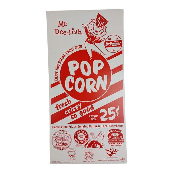 Other - Vintage California Drag Racing Poster Oilzum Bucktooth Boy Esso Tiger Pep Boys